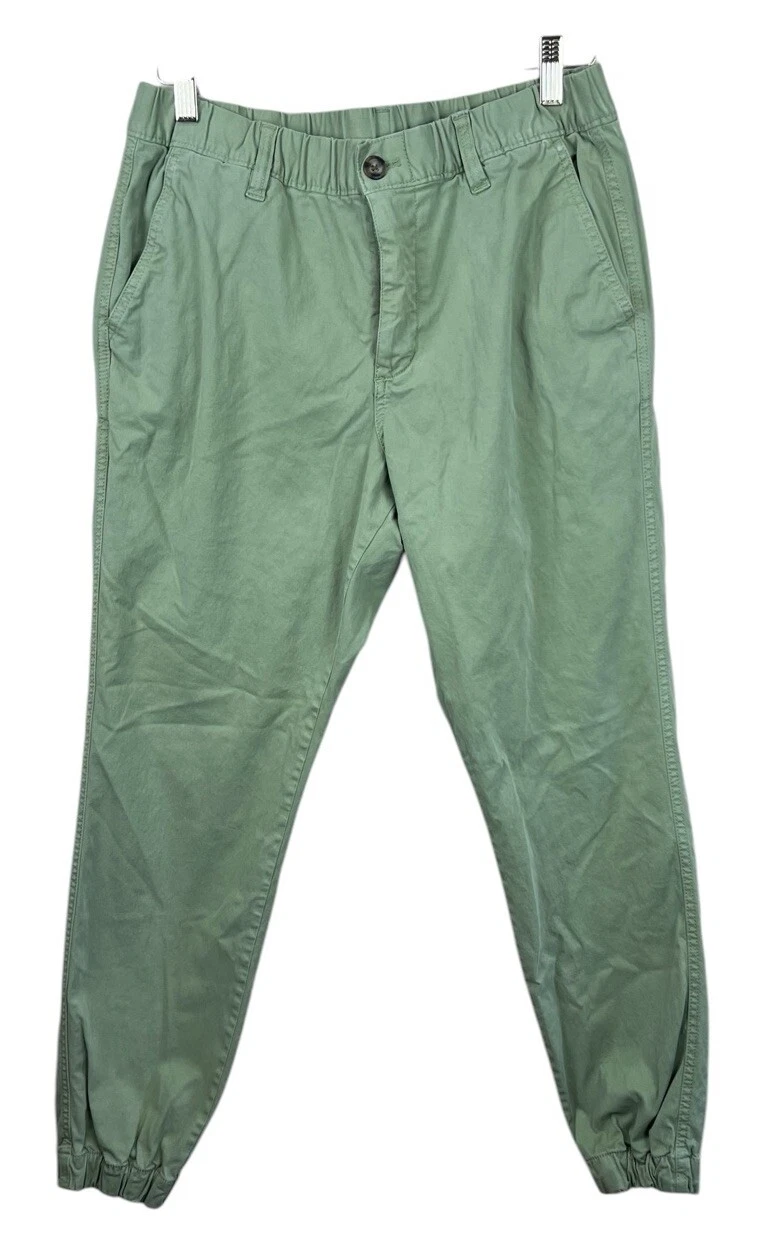 Bear Bottom Chino Joggers Men's Size L Green Casual Stretch EUC