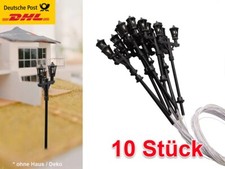 10 Stück Straßenlampen / Doppel Parklampen LED für Spur TT oder Spur H0 ca 5-7cm