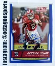 2016 PANINI SCORE SHOWCASE BLUE DERRICK HENRY RC/AUTO! 22/35! 1/1! JERSEY #!