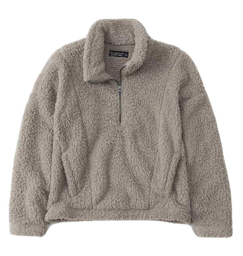 HALF-ZIP SHERPA FLEECE SWEATSHIRT NWT 