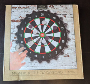 New Magnetic Bottle Cap Dartboard Man Cave game