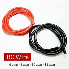 RCP RC Wire 6 awg, 8 awg, 10 awg, or 12 awg - RC WIRE Silicone Coated Flexible