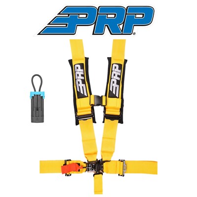 PRP Yellow 5-Point 3'' Harness/Seat Belt Bypass For 2015+ Polaris RZR/Can-Am X3