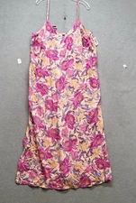 Old Navy Women Dress XL Pink Floral Slip Maxi NWT