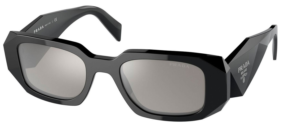 Prada Sunglasses Rectangle PR 17WS 1AB2B0 Black/Grey Mirror  display picture 1
