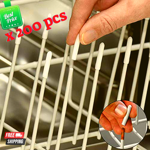 200 Pieces Universal Dishwasher Prong Rack Tip Tine Cover Caps Flexible Round eBay