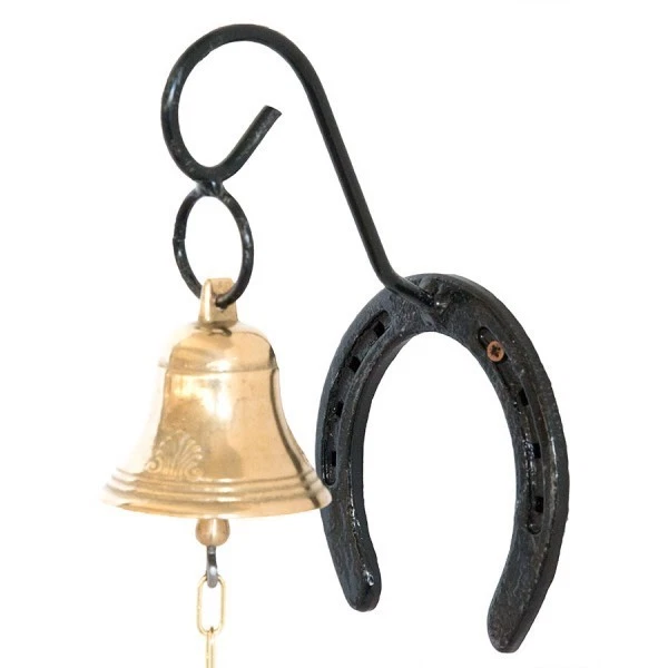 Campana Da Parete In Ghisa Rustica Per Giardino – Marrone, 40 Cm, Fatto A Mano, Suono Chiaro E Forte - 5