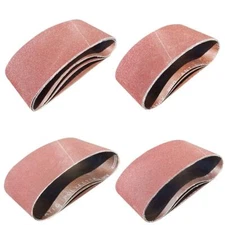 20 PCS 4 inch x 21 inch Abrasive Sanding Belts - 5 Each of 40 80 120 240 Grit...