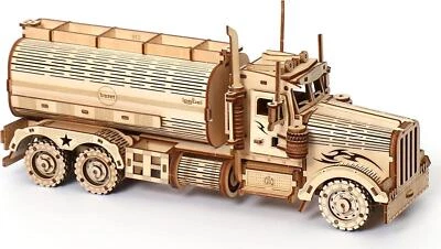 CUTEEFUN 3D Holzpuzzle, Tankwagen, Mechanische Modellbausätze für Erwachsene zum Bauen, Set,