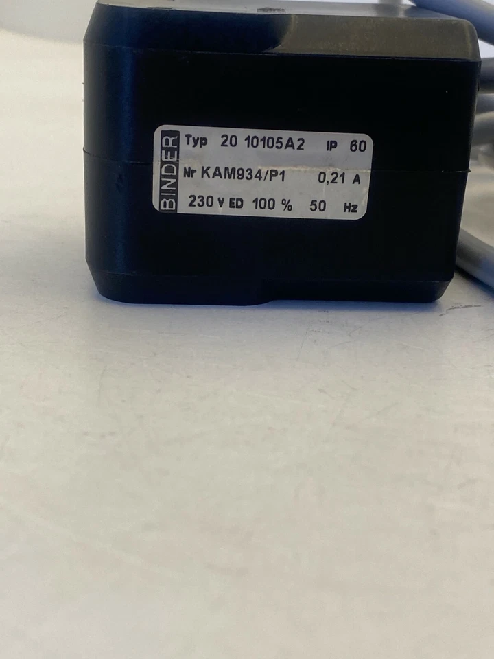 BINDER 20 10105A2 SWING SOLENOID KAM934/P1 230V 50HZ IP 60 0.21A NNB - Imagem 2 de 4