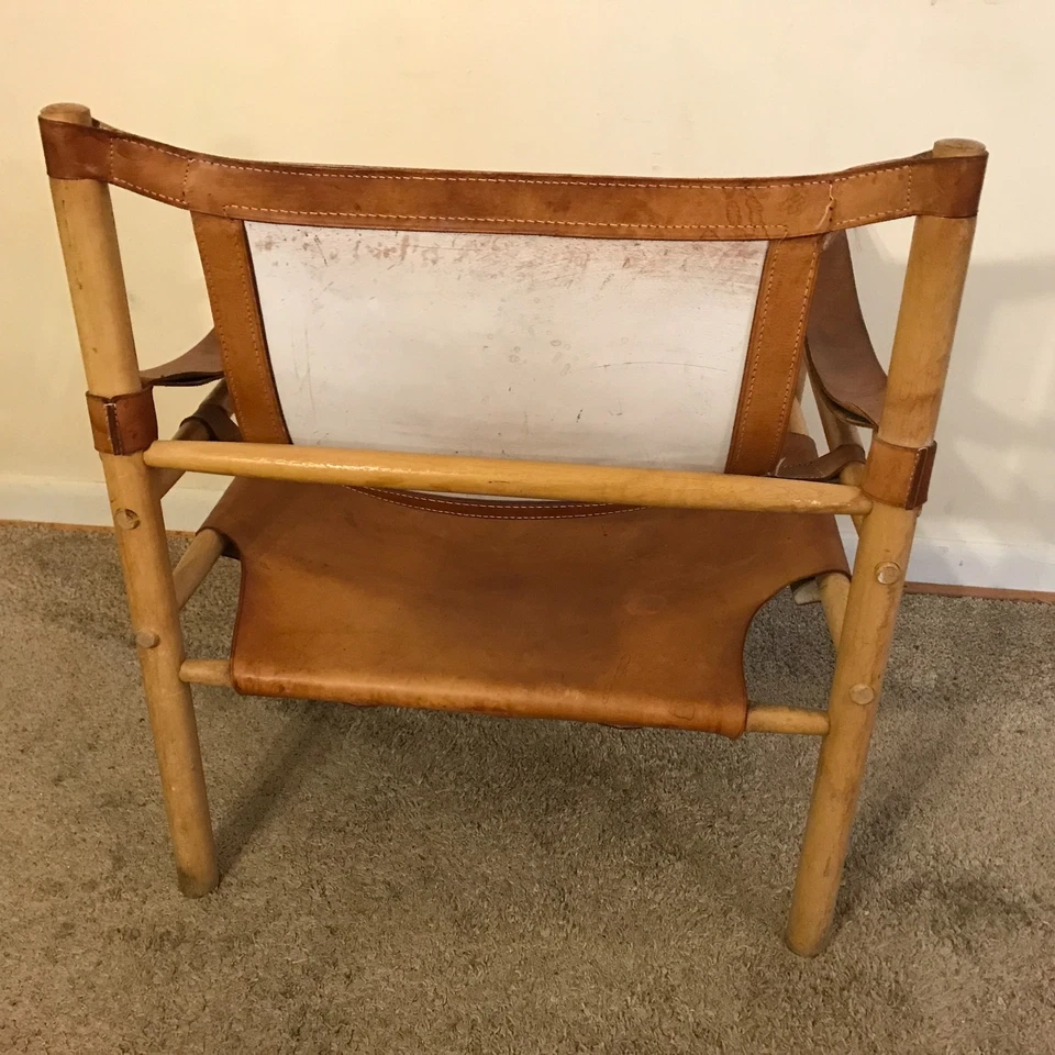 Vintage Arne Norell MCM Mid Century Modern Leather Sirocco Safari Chair - Image 4 of 4