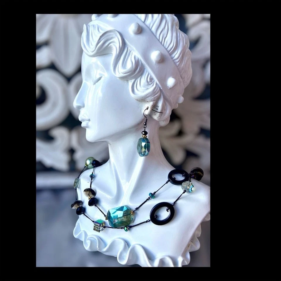 Elegante conjunto de joyas Premier Designs Emerald Isle multicolor con cuentas Foto 4 de 4