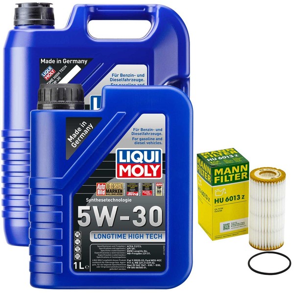 MotoröL Set High Tech 5W-30 Liqui Moly 6 Liter + ÖLfilter FüR Audi Seat Skoda VW-image