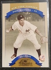 2002 Donruss Classics Legend Phil Rizzuto #D /1500 New York Yankees