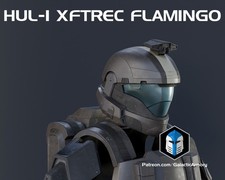 ODST helmet attachment (HUL-1 XFTREC FLAMINGO) compatible with rookie helmet