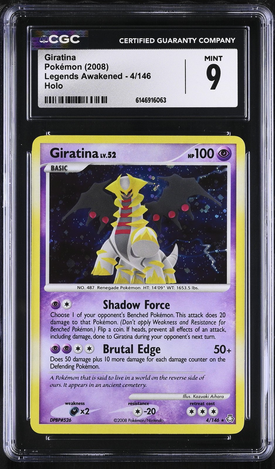 CGC 9 MINT Giratina 4/146 Legends Awakened Holo Pokemon Card