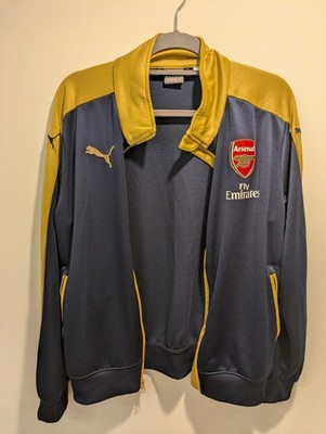 Puma Arsenal Jacket Mens Medium Blue Gold Full Zip | eBay