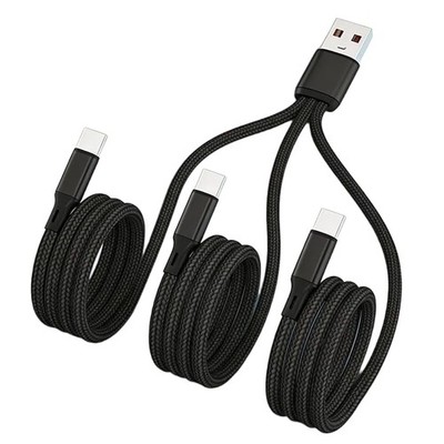 3 in 1 USB C Kabel 120 cm Länge 3 Ports Typ C Micro USB Datenüber