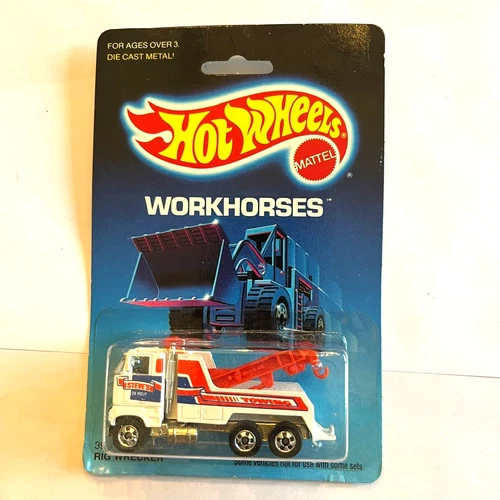 Vintage 1988 Hot Wheels Workhorses Steve's 24-hour Towing Rig Wrecker 3916