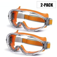 1/2 Safety Goggles Eye Protective Over Glasses Clear Anti Fog Dust Outdoor Work