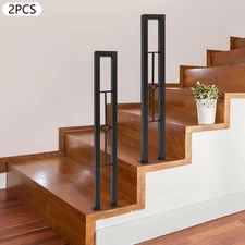 U-Shaped Stair Handrail, Iron Hand Rails Decorative Railing,black