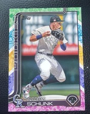 2025 Topps Series 1 Aaron Schunk Easter Egg Parallel SP COLORADO ROCKIES