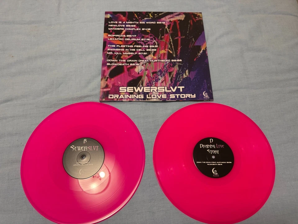 Sewerslvt – Draining Love Story Pink Vinyl LP Geometric Lullaby MINT - IN HAND - Image 2 of 2