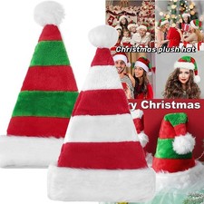 Santa Hat for Adults Christmas Party Hat Xmas Holiday Plush Santa Claus Hat