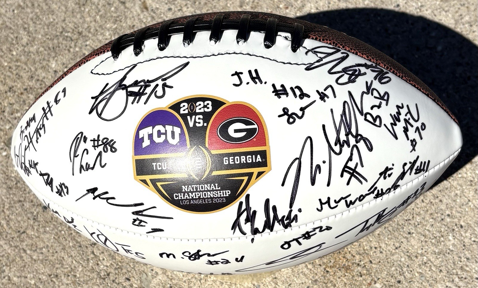 GEORGIA BULLDOGS 2023 Champions Team SIGNED Football LADD MCCONKEY 
