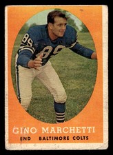 1958 Topps #16 Gino Marchetti - GD-VG *TedsCardShack*