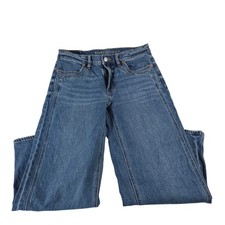 American Eagle Stovepipe High Rise Straight Leg Jeans wash Blue Size 6 Short