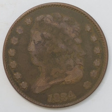 1834 Half Cent Classic Head Old US Coin Copper 1/2 Liberty