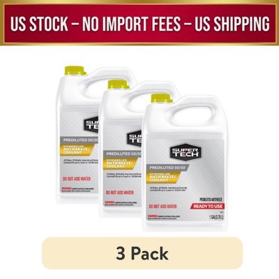 (3 pack) Super Tech Extended Life Prediluted 50/50 Antifreeze/Coolant, 1-Gallon