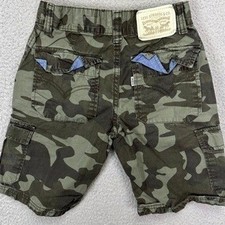 Levis Camo Cargo Shorts Boys 8 Regular Green Woodland Camouflage Youth