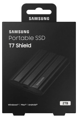 Samsung Portable SSD T7 Shield USB 3.2 Gen 2 - 2 TB Speicher Schwarz NEU OVP