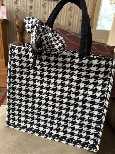Fashionable Houndstooth Pattern Double Handles Tote Bag - Picture 4 of 12