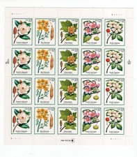 1998 32 cent Flowering Trees full Sheet of 20 Scott #3193-3197, Mint NH