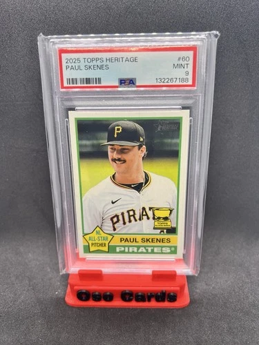 132267188 Paul Skenes 2025 Topps Heritage #60 PSA 9
