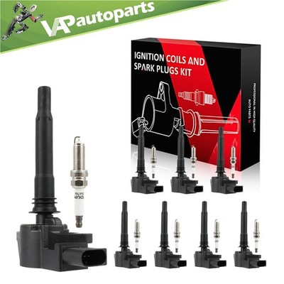 8 For 2008-2010 Mercedes-Benz S63 AMG 6.3L V8 Ignition Coil & Spark Plug