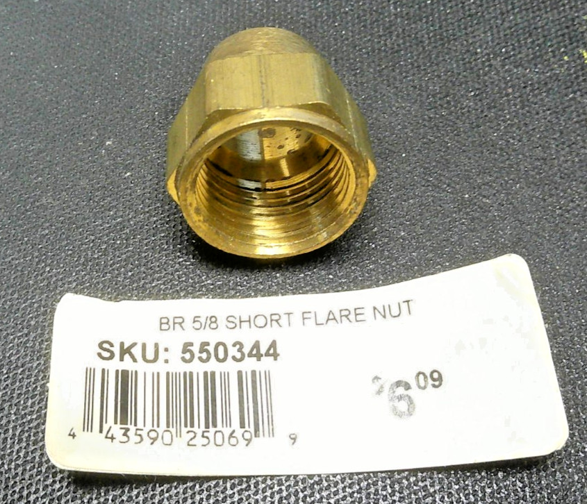 Brass Fitting 5/8" Short Flare Nut 45º         550344