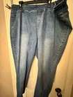 John Mark 3X Jeans Ankle Stretch High Rise Braided Split Cuff Med Blue — photo 4