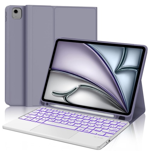 JADEMALL Tastiera con Trackpad per iPad Air 11 2025/2024 M3/M2 Cover Tastiera - Afbeelding 8 van 24