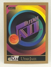 1990-91 SkyBox Basketball Utah Jazz Team Logo Card #353 PACK FRESH! 🔥