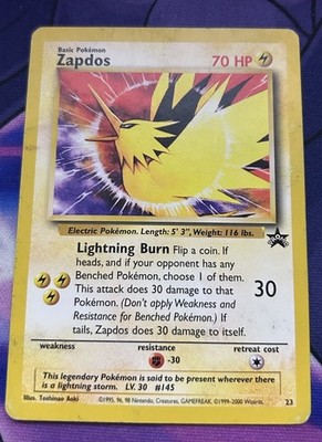 Zapdos Promo 23 WOTC Black Star Promo