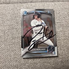 2025 Bowman Chrome - PJ Morlando 1st Bowman Hand Signed - Miami Marlins #BCP-91 