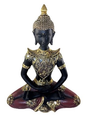 Used Lesser & Pavey Red Gold Temple Buddha Large Free Shipping Good Condition.