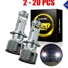 2-20pcs H7 Led Headlight Bulb With Hd Fisheye Lens White 6500k High-low Beam Y19