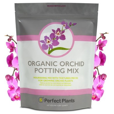 All Natural Orchid Potting Mix 4qts. by Perfect Plants | Hand Mixed in Small Bat