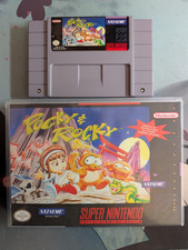 Authentic Pocky & (and) Rocky (SNES) + Hardshell Case