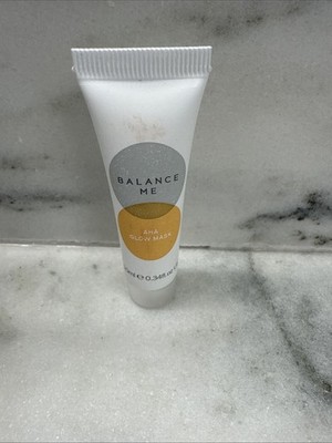 Balance Me AHA Glow Mask .34oz / 10ml Travel Size New And Sealed Trial Size 
